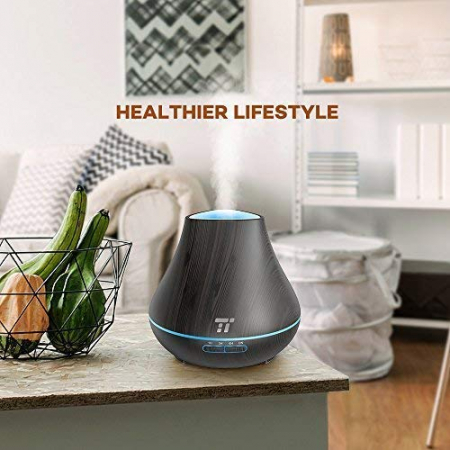 Difuzor Aroma terapie TaoTronics TT-AD004, 400ml, 13W, 14 ore - Negru [1]
