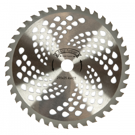 Accesorii echipamente de tuns iarba - Disc motocositoare 40T Vidia 255 x 25.4 x 1mm,  Micul Fermier GF-2583