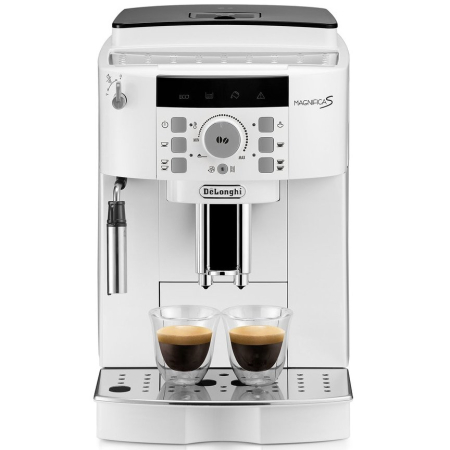 Electrocasnice Mici - Espressor automat De'Longhi Magnifica S ECAM 22.110.W, Sistem manual de spumare, Rasnita cu 13 setari, 1450W, 15 bar, 1.8 l, Alb