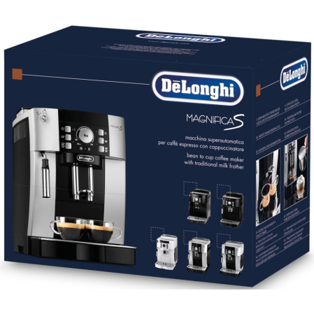 Espressor automat De'Longhi Magnifica S ECAM 22.110.W, Sistem manual de spumare, Rasnita cu 13 setari, 1450W, 15 bar, 1.8 l, Alb [3]