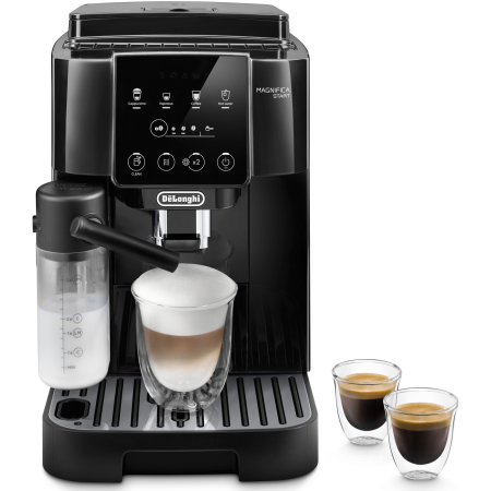 Electrocasnice Mici - Espressor automat DeLonghi Magnifica Start Milk ECAM 220.60.B, 1450W, 4 tipuri de bauturi, 15 bari,Negru