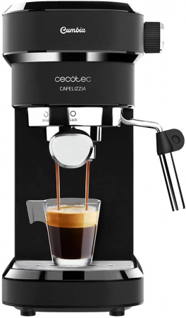 Electrocasnice - Espressor manual Cecotec Cafelizzia 790 , 1350 W, Pompa de aburi 20 bar, Sistem de incalzire rapid, Capacitate 1.2 L - Negru