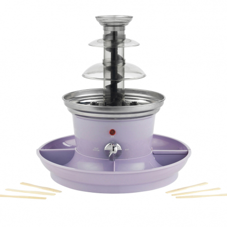 Fantana ciocolata Petra, 3 niveluri, 90 W, 2 tavi, tepuse bambus [1]