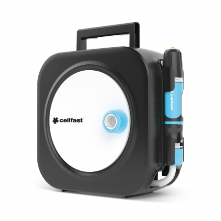 Grădină - Furtun cu tambur Cellfast  ERGO, 10m, accesorii incluse