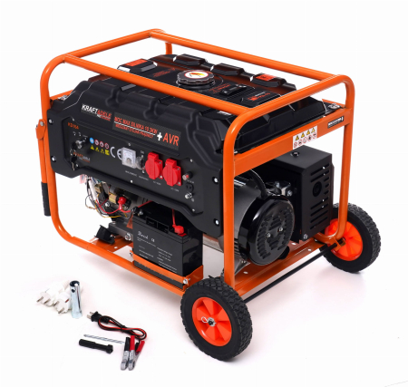 Generatoare - Generator de curent monofazat 5500W 12/230V, pornire electrica, Kraft&Dele KD164