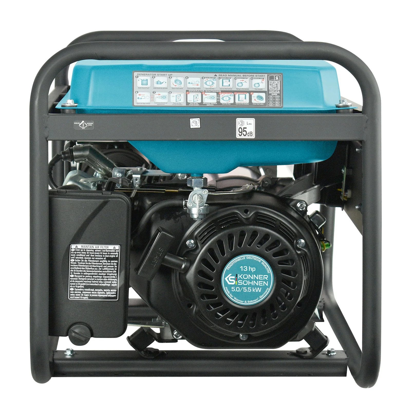 Generator pe benzina, 5,5 kW, monofazat/trifazat, Könner & Söhnen, KS 7000E 1/3 [13]