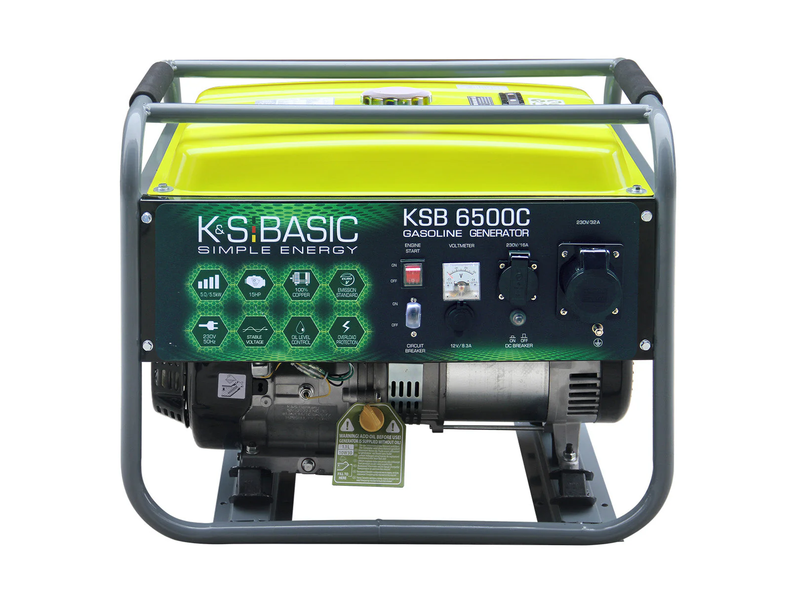 Generatoare - Generator pe benzină în 4 timpi, 5,5 kW, Könner & Söhnen,, 420 cmc, KSB 6500C