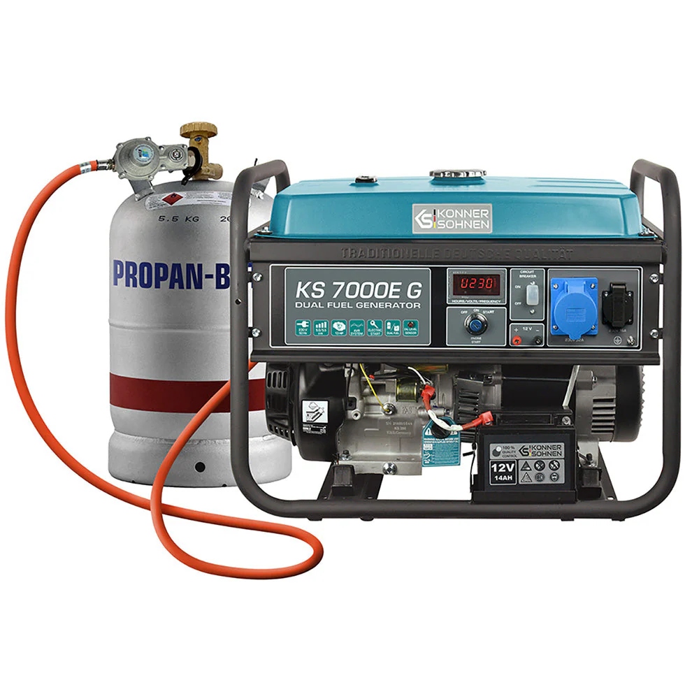 Generatoare - Generator pe gaz/benzina, 5,5 kW, Könner & Söhnen, KS 7000E G