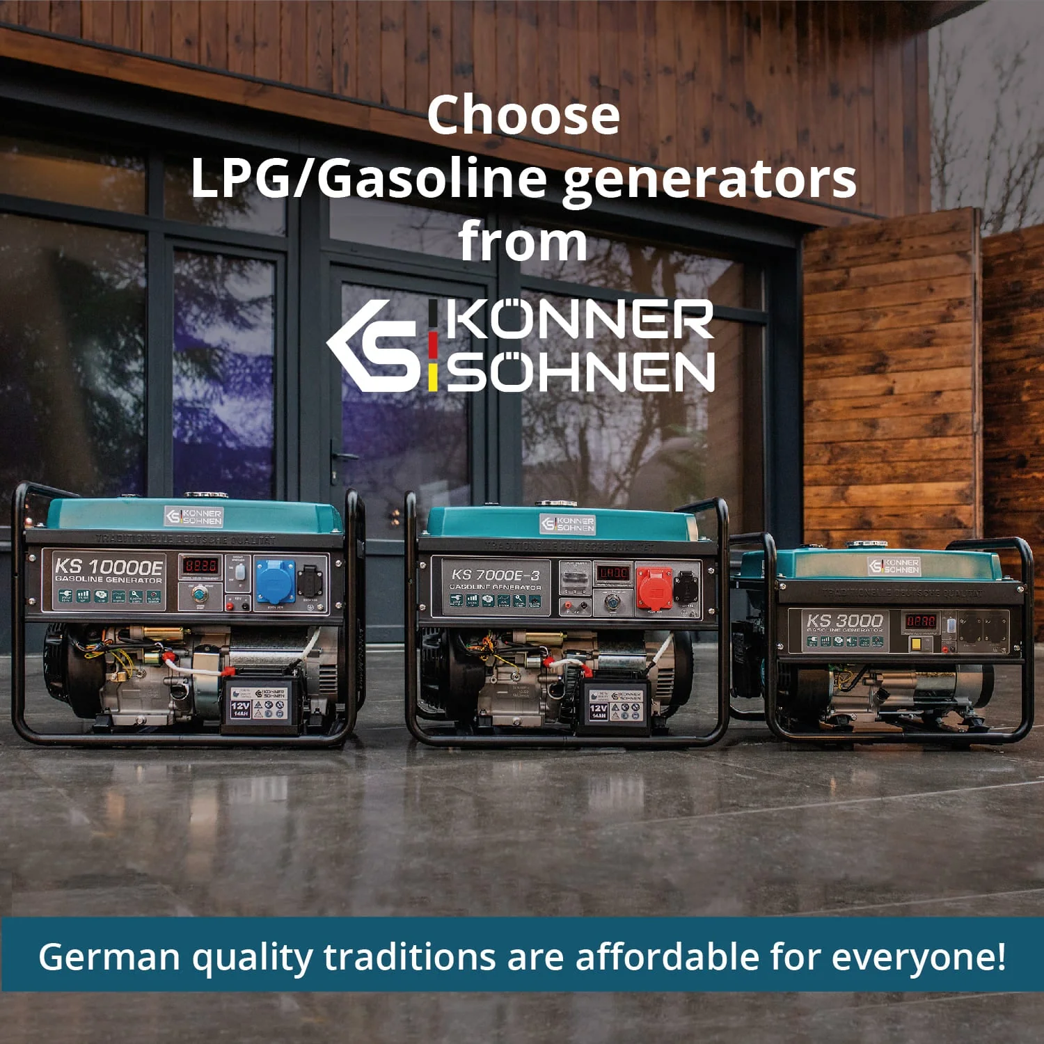 Generator pe gaz/benzina, 5,5 kW, Könner & Söhnen, KS 7000E G [10]