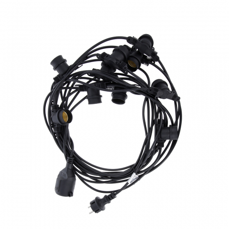 Ghirlanda luminoasa decorativa exterior Forever Light 12m cu 10 becuri LED E27, G45 Alb Roz Albastru IP65 [2]