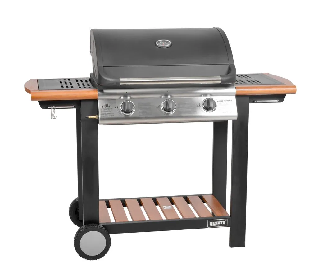 Gratar - Grătar pe gaz, 3 arzatoare 10,5 kW, 62 x 41 cm HECHT FIREWOOD 3