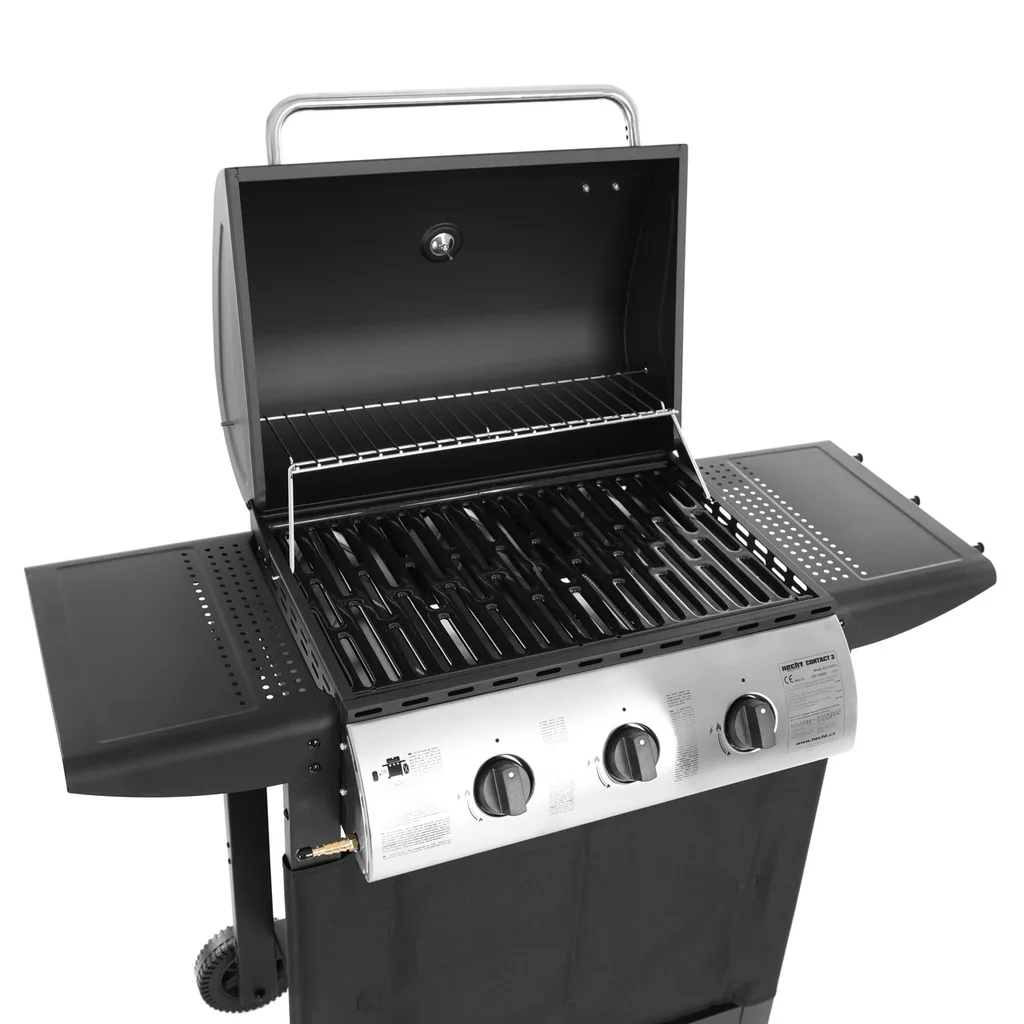 Grătar pe gaz, 3 arzatoare 8,4 kW, 61 x 41 cm HECHT CONTACT 3 [4]