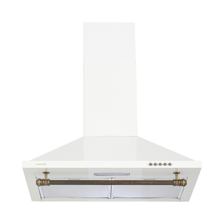 Electrocasnice - Hota decorativa semineu NobelTek NHO-9747CE1RBJ, 60cm, 1 motor, 1 filtru de aluminiu, lampa led, 400m3, 58dB, rustic, Crem