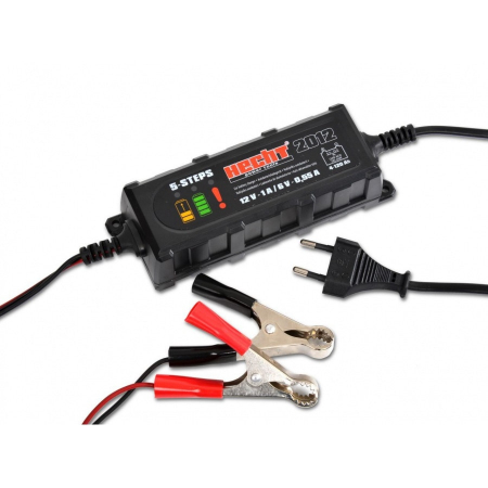 Casa si Gospodarie - Incarcator pentru acumulatori auto inteligent, Hecht 2012, tensiunea de iesire 6 V/0.55 A sau 12 V/1 A