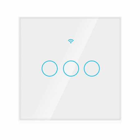 Intrerupator Smart cu Touch Rovo FN3C, 3 canale, Sticla Securizata, Tuya, Life Smart, RF 433MHz, Alexa si Google Assistant, fara nul [2]