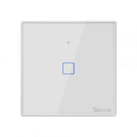 Casa si Gospodarie - Intrerupator Smart  cu Touch WiFi + RF 433 Sonoff T2EU1C TX, (1 canal)