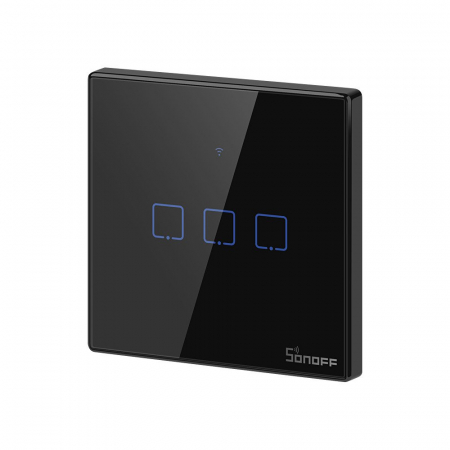 Intrerupator Smart  cu Touch WiFi + RF 433 Sonoff T3 EU TX, (3 canale) [1]