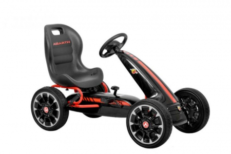Kart - Kart cu pedale, ABARTH Black, 113 x 57 x 73 cm