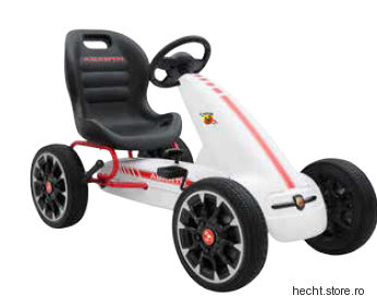 Jucarii - Kart cu pedale ABARTH WHITE