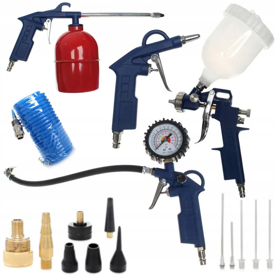 Accesorii aer comprimat - Kit 18 accesorii compresor Kraft&Dele KD2100, furtun presiune 5m