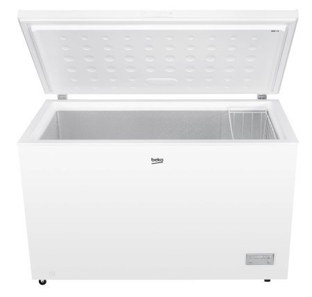 Lada frigorifica Beko CF380EIWN, 371l, Clasa E, panou control cu LED-uri, Conditii extreme, cosuri metalice, Alb [2]