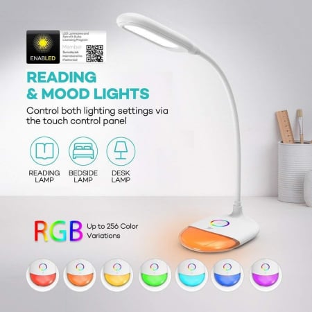 Lampa de birou LED TaoTronics TT-DL070 control Touch, Protectie ochi, 7W, Acumulator incorporat [4]
