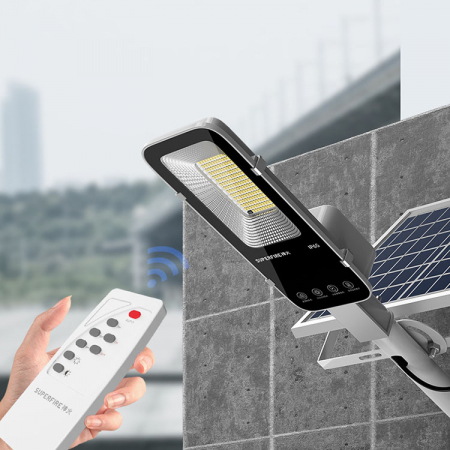 Lampa solara stradala LED Superfire FF5-E, Panou solar, Telecomanda, 897W, 2000lm, 20000mAh [2]