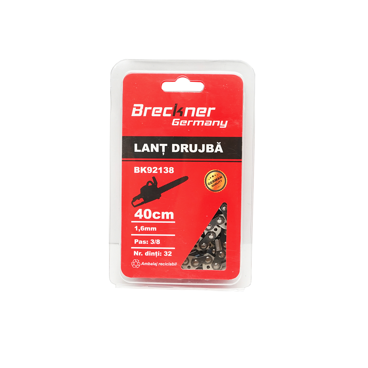 Accesorii motofierastrau - Lant drujba 400mm 1.6mm, pas 3/8, 32 de dinti Breckner Germany BK92138