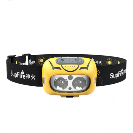 Lanterne - Lanterna LED pentru cap Supfire HL05-S, USB, 500lm, incarcare USB, control miscare mana