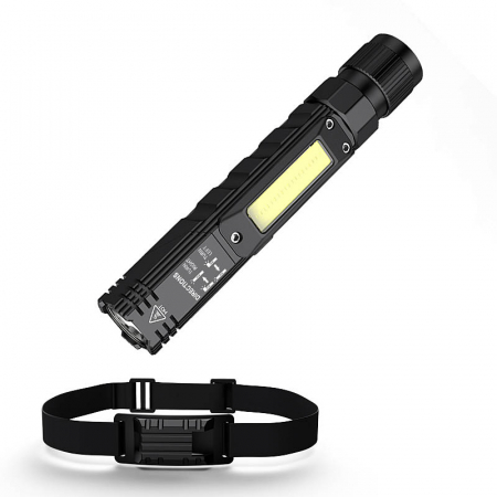 Lanterne - Lanterna Multifunctionala LED Supfire G19, USB, 500lm, 200m, incarcare USB, lumina rosie, suport cap, prindere magnetica