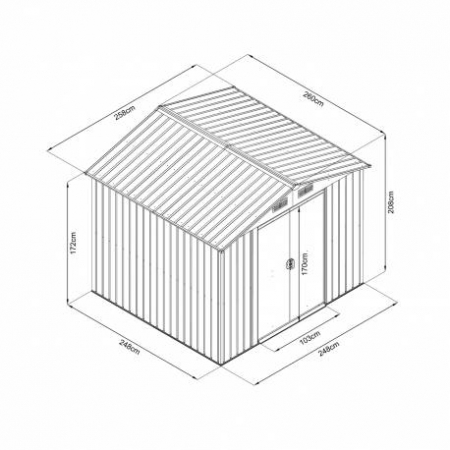 Magazie gradina pentru depozitare HECHT 8X8 PLUS [2]