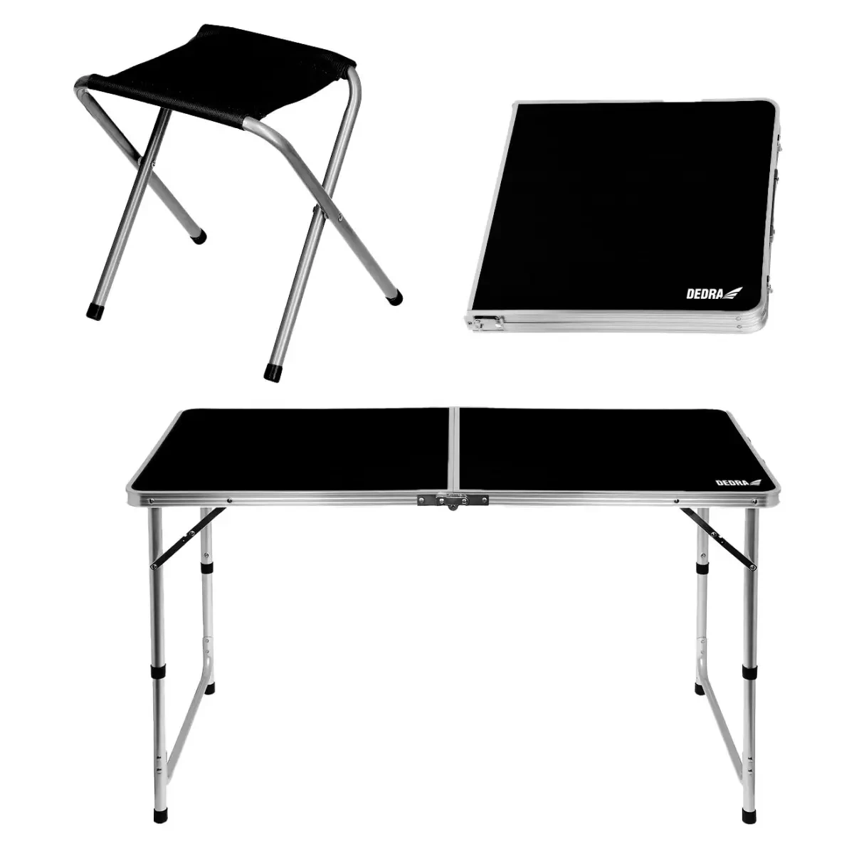 Masă de camping pliabilă DEDRA N1032, set cu 4 scaune, dimensiuni 120x60x54/60/70 cm [2]