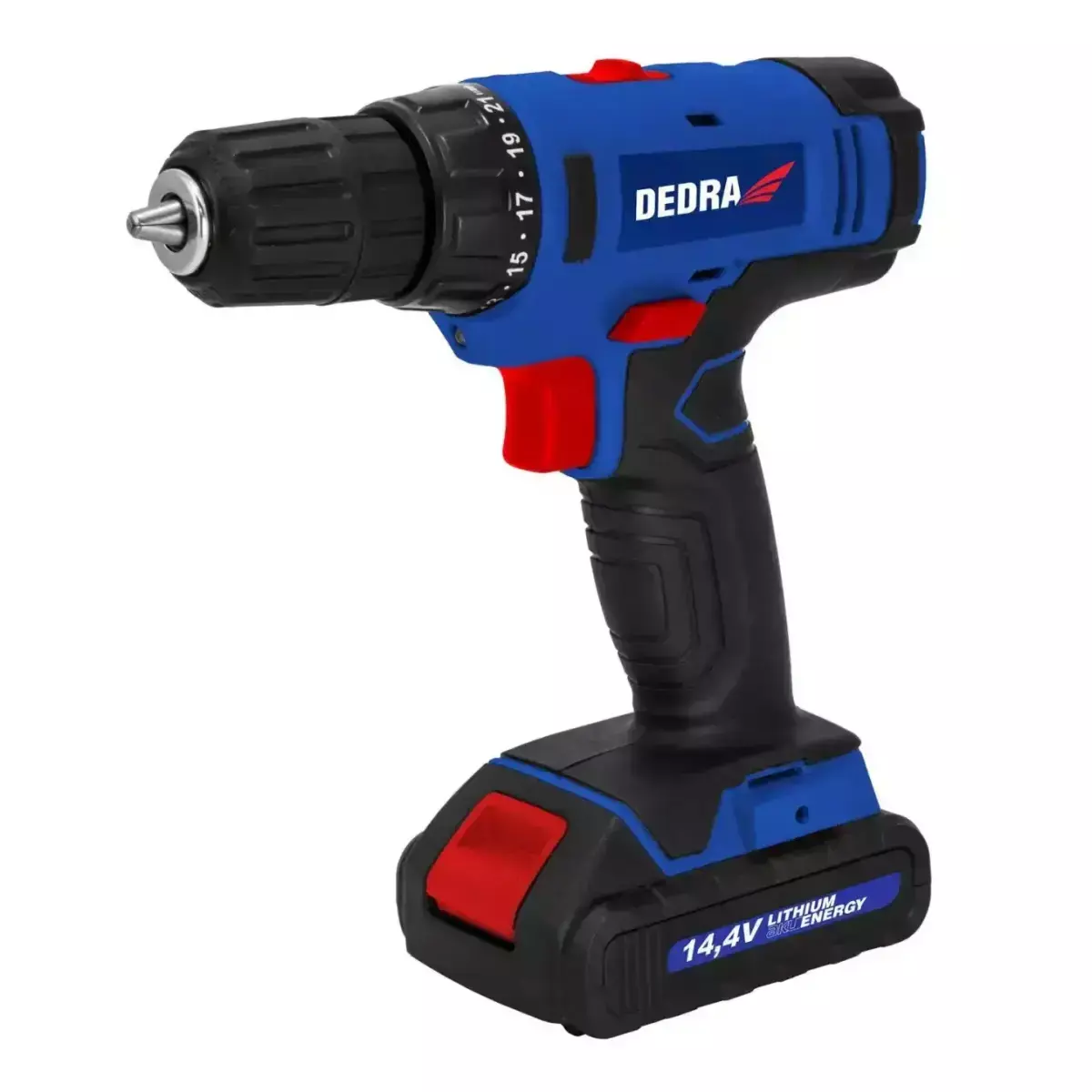Masini de gaurit cu acumulatori - Maşină de găurit / insurubat 26 Nm + 2 acumulatori 14,4V, Li-ION + incarcator, DEDRA DED7878B