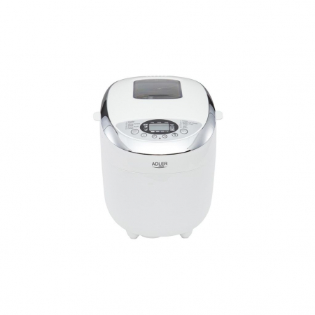 Masina de paine ADLER AD 6019,gluten free, 2 palete framantare, 1100 W, 1250 g, 12 Programe, afisaj LCD, Alb [2]