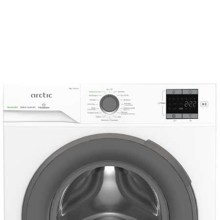 Masina de spalat rufe Arctic APLM1WFSU19210WG, 9 Kg, 1200 RPM, Motor Silent Inverter, Drum Clean+Steam, Child Lock, Anticrease, Digital Display, Add-In, Clasa A, Alb [4]