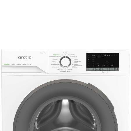 Masina de spalat rufe Arctic APLM2WFSU210411W, 10 Kg, 1200 RPM, 15 Programe, Motor Silent Inverter, ExtraSteam, Prewash, Fast+, Extra Rinse, Drum Clean+Steam, Add-In, Clasa A, Alb [4]
