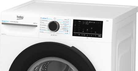 Masina de spalat rufe Beko BM3WFSU47415WB, 7kg, 1400rpm, Clasa A, 15 programe, Motor ProSmartInverter, EnergySpin, SteamCure, IronFast, Display, alb [4]