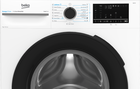 Masina de spalat rufe Beko BM3WFSU47415WB, 7kg, 1400rpm, Clasa A, 15 programe, Motor ProSmartInverter, EnergySpin, SteamCure, IronFast, Display, alb [5]