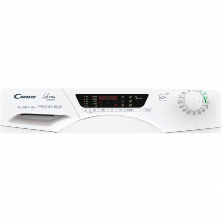 Masina de spalat rufe Candy Ultra Hygiene, 9 kg, 1200 RPM, Motor inverter, WiFi, Mix Power System, Clasa A, Alb, HE 1294TWM6/1-S [2]
