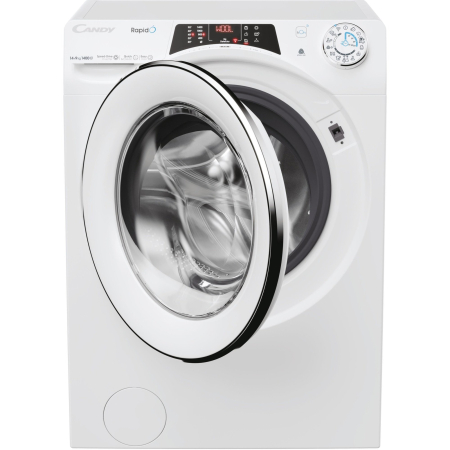 Masina de spalat rufe cu uscator Candy Rapido ROW41494DWMCT-S, Spalare 14 kg, Uscare 9 kg, 1400 RPM, Clasa A, Wi Fi, Quick & Clean, Motor Inverter, Steam, Alb [2]