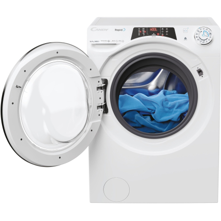 Masina de spalat rufe cu uscator Candy Rapido ROW41494DWMCT-S, Spalare 14 kg, Uscare 9 kg, 1400 RPM, Clasa A, Wi Fi, Quick & Clean, Motor Inverter, Steam, Alb [1]