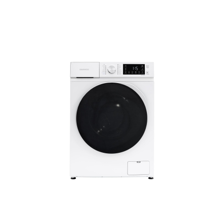 Electrocasnice Mari - Masina de spalat rufe Daewoo, 6 kg, motor inverter, 1000 rpm, clasa A-10%, slim, 16 programe, butoane touch, usa dubla neagra, Alb