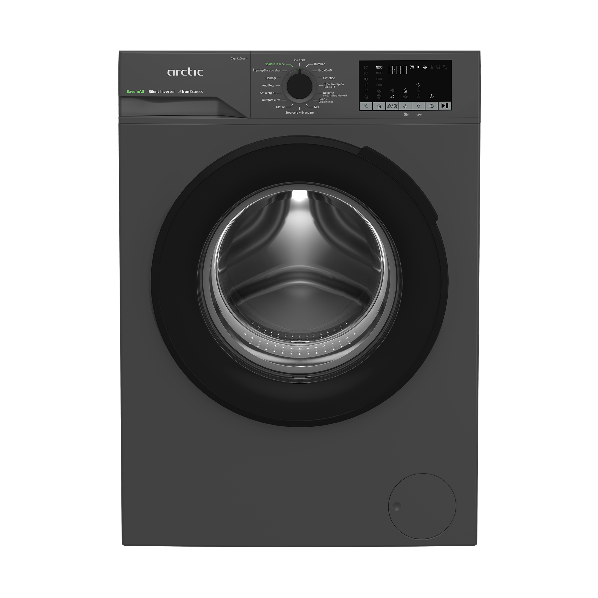 Masina de spalat rufe frontala Arctic, APLM2WFSU27211S, 7 kg, 1200 rpm, Clasa A, Antracit [1]