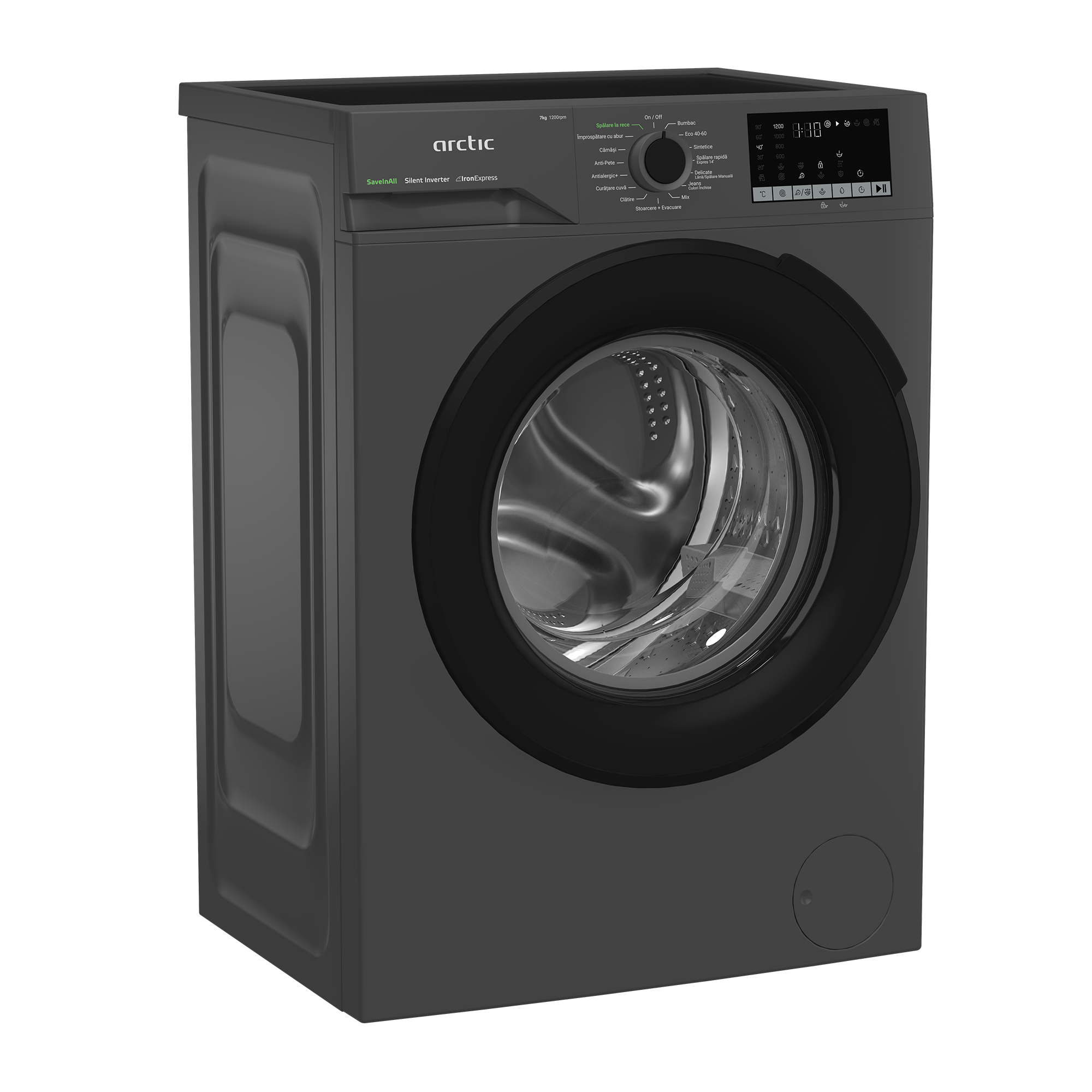 Masina de spalat rufe frontala Arctic, APLM2WFSU27211S, 7 kg, 1200 rpm, Clasa A, Antracit [2]
