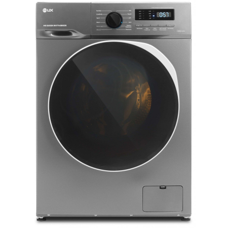 Electrocasnice - Masina de spalat rufe LDK Queen INV714SBKDS, Clasa A, Capacitate 7 Kg, 1400 rpm, Steam, Amanare pornire, DrumClean, Motor Inverter, Argintiu