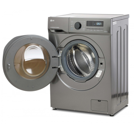 Masina de spalat rufe LDK Queen INV714SBKDS, Clasa A, Capacitate 7 Kg, 1400 rpm, Steam, Amanare pornire, DrumClean, Motor Inverter, Argintiu [1]