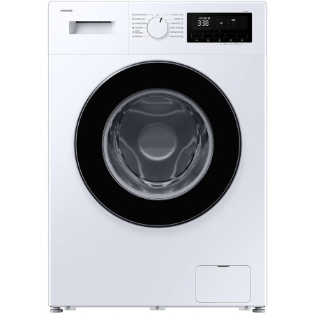 Electrocasnice Mari - Masina de spalat rufe Samsung WW80FG3M05AWLF, 8 kg, Slim, 1400 RPM, Clasa A, Hygiene Steam, Drum Clean, Afisaj LED, Siguranta copii, Alb