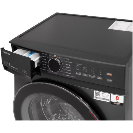 Masina de spalat T21 Toshiba, 8kg, 1400RPM, clasa A, Slim, Functie AROMA+, Functie Abur, Tehnologie UFB, Wi-Fi, motor inverter, Morandi Gray [4]