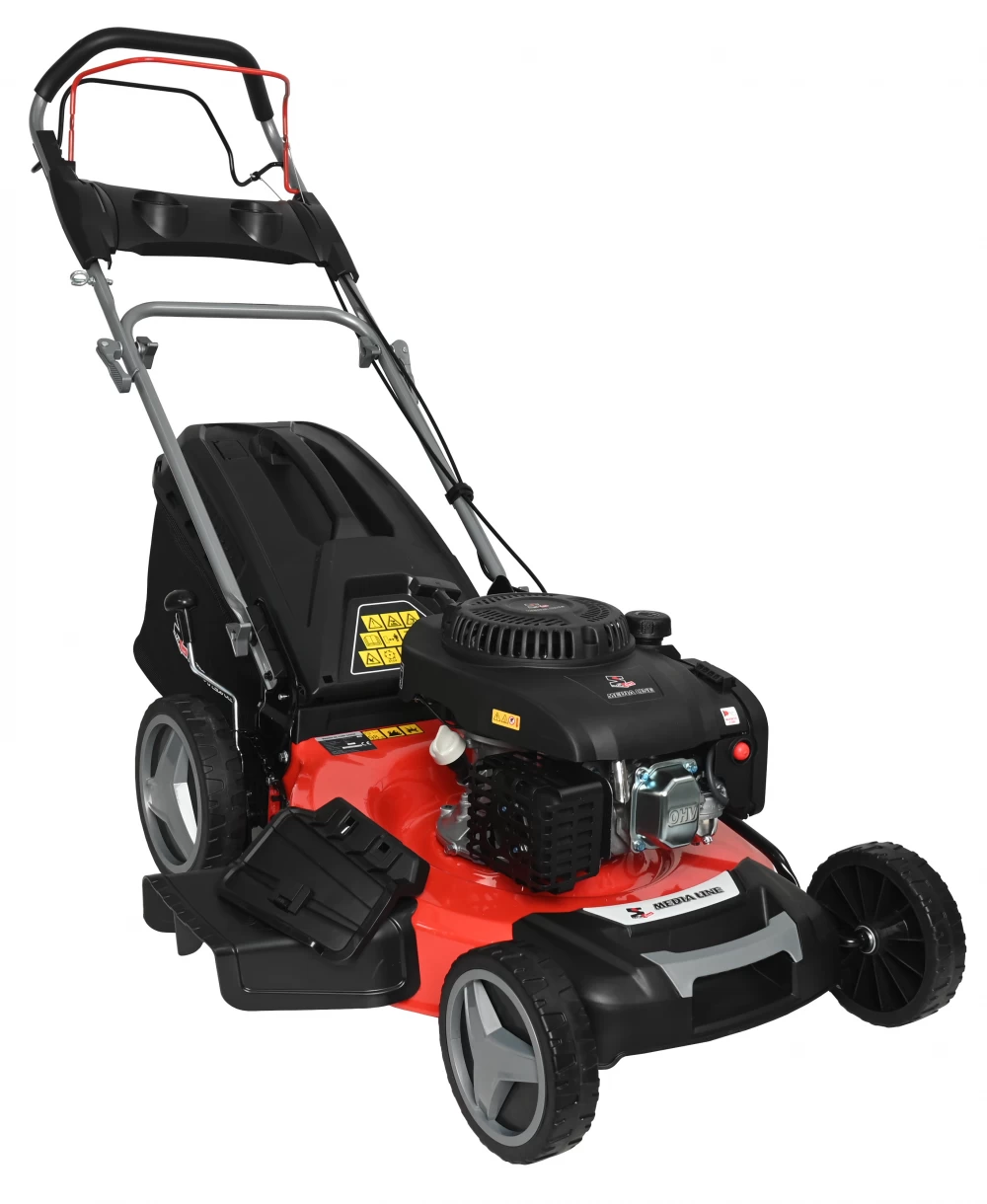 Masini de tuns gazonul pe benzina - Masina de tuns gazon autopropulsata Media-Line MG 56-224 S, 5.9 CP, latime lucru 56 cm, cos 60l MG56224S