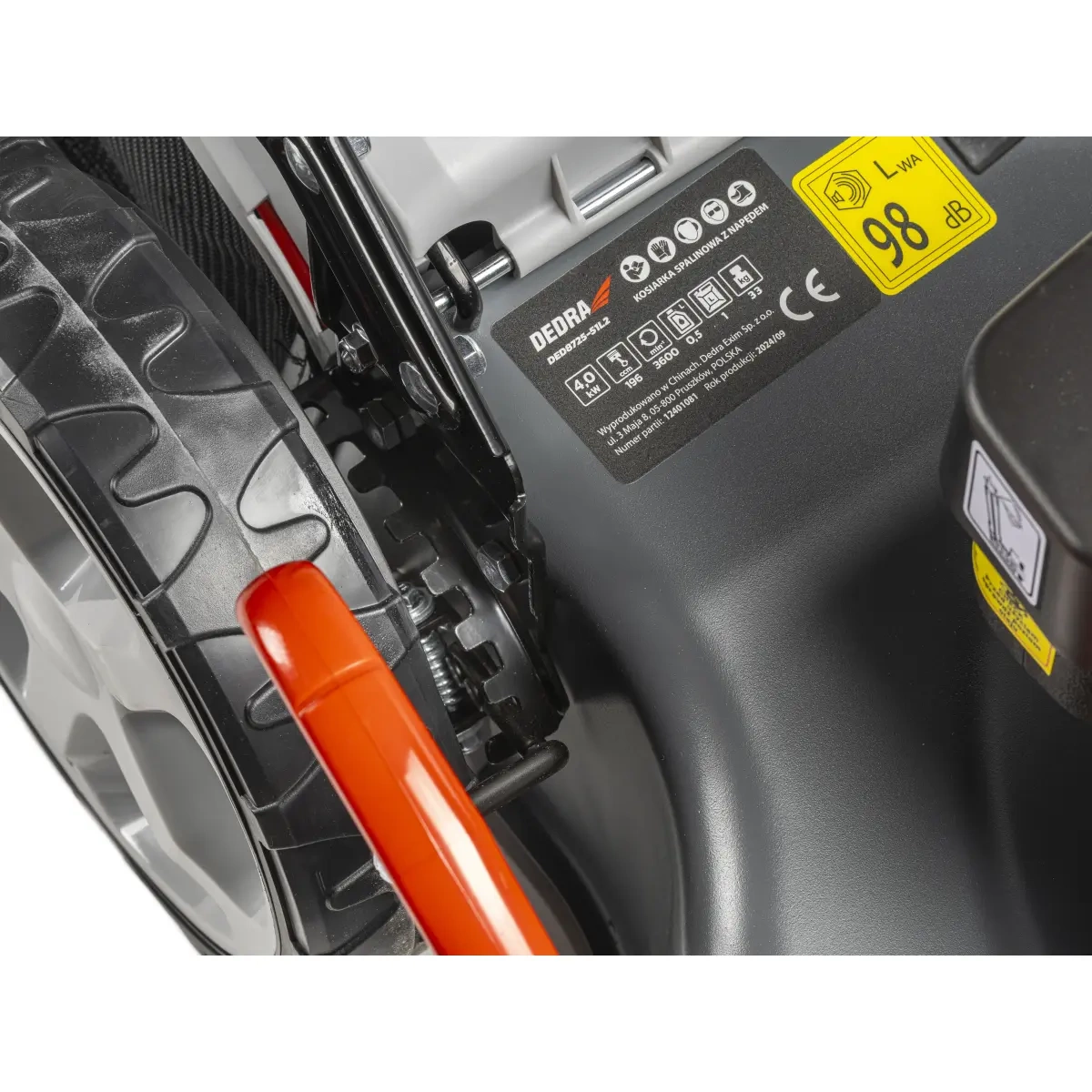 Masina de tuns iarba pe benzină cu transmisie Garden DEDRA DED8725-51L2, 4,0 kW, Loncin 196cm3, V200, 51cm [7]